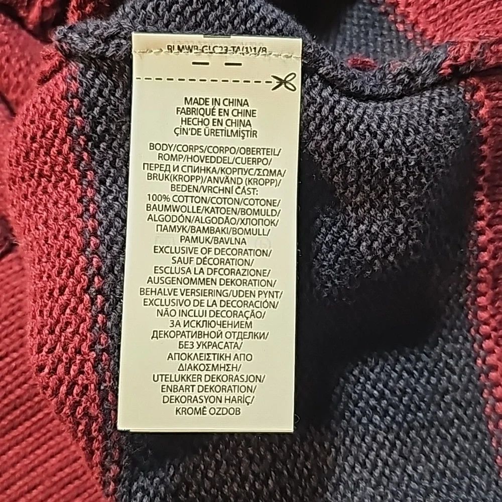 Ralph Lauren Polo Big Boys' Striped Patchwork Cotton Cardigan